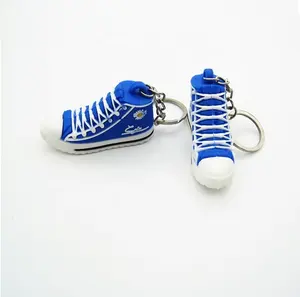 Custom 3D sport basketball shoe keychain promotional mini football shoe keychain with custom logo