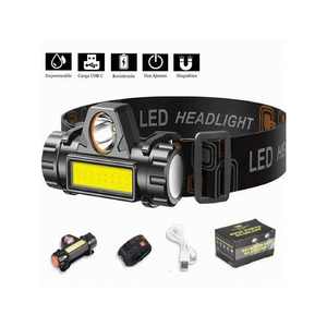 Linterna Frontal LED Recargable con Batería de 150 Lúmenes, para Camping y Auto, Cuerpo de Plástico, 20000 Horas de Duración - Product Image 2