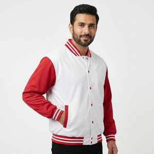 Sale Custom Made <b>Men's</b> Winter <b>Jacket</b> with Stand Collar Blank Letterman Varsity College Baseball <b>Jacket</b> Custom Logo For <b>Men's</b> - Product Image 1