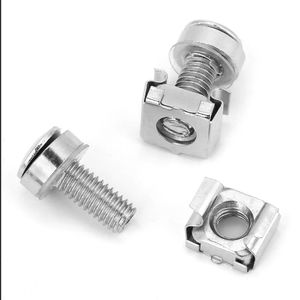 50 pezzi in acciaio al carbonio rivestimento di zinco gabbia dadi e gabbia a vite M6 + cremagliera viti M6x16 - Product Image 3