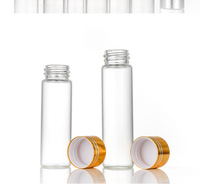 Vente en gros de flacons en verre mini écologiques avec bouchon en aluminium à vis, impression sérigraphique, différentes capacités (5 ml-30 ml), flacon pour la distribution de poudre