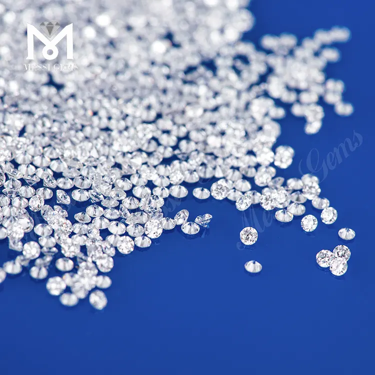 Messi Jewelry DEF VVS-SI Synthetic White Diamond HPHT 0.7mm 0.8mm 1.0mm Lab Grown Diamond