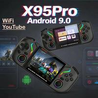 Console de jeu portable X95 Pro, écran 3,5 pouces, Android 9.0, console de jeux vidéo rétro, WiFi, lecteur de jeux vidéo portable, console d'émulation