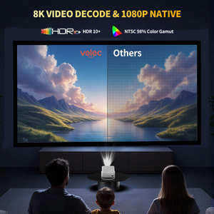 Projecteur vidéo intelligent Topleo 8K Android 14, projecteur LED portable, home cinéma 3D, courte portée, prise US, Proyector Cinemtico pour usage domestique - Product Image 3