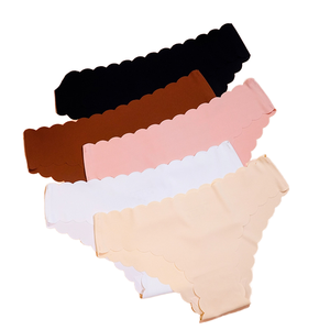 BOJIN New Girls Große Größe Atmungsaktiv Sexy Wellige Spitze Eisse ide Frauen Baumwolle Slips Höschen Niedrige nahtlose Unterwäsche - Product Image 2