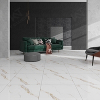 Carreaux de sol en porcelaine effet marbre blanc de haute qualité 600x600 pour l'intérieur, modernes, pour le salon, en gros en Chine