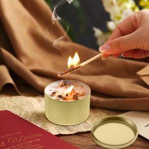 Boîtes en étain pour bougies de 2 oz, 4 oz, 6 oz, 8 oz, 10 oz, 16 oz avec couvercle, logo personnalisé en usine, boîte en étain noire mate, contenants en métal pour bougies - Product Image 5