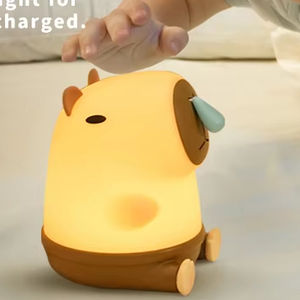 كابيبارا ضوء الليل Snottybara سيليكون أضواء تعمل باللمس ديكور محمول مصباح ليلي حيوان لطيف قابل لإعادة الشحن للأطفال - Product Image 1