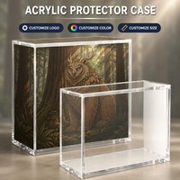 Boîte de présentation en acrylique renforcée à coins renforcés, très demandée, pour collection de souvenirs