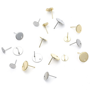 Stainless Steel Round Welded <b>Pin</b> Earrings 8-12mm Flat Head For Earring Making Jewelry Accessories - Product Image 5
