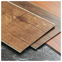 100% Carreaux de vinyle de sol en plastique rustique imperméable SPC Parquet pour salle de bain à domicile