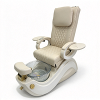 Fauteuil de pédicure électrique de luxe avec bassin en verre, fauteuil de massage inclinable pour salon de beauté, station de spa pour les pieds
