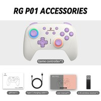 Control de Juego Inalámbrico ANBERNIC RGP01 de 2.4GHz para Android/iOS/PC/Steam/Switch con Joystick y Volante de Juego