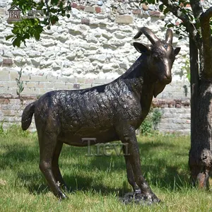 Estatua de Metal tallada a mano, escultura de jardín de gran tamaño, oveja, bronce, Cabra, montaña, a la venta