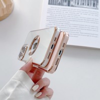 Nouveau En 2022 Électrolytique Lentille Protection Tpu Téléphone Cas Pour Téléphone 11 12 13 14 Pro Max Xs X Xr 7 8 Plus Creux Logo Out Couverture