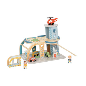 <span class=keywords><strong>Garage</strong></span> de stationnement en <span class=keywords><strong>bois</strong></span> semblant jouer véhicule <span class=keywords><strong>voiture</strong></span> hélicoptère Simulation Montessori jouets éducatifs à sous - Product Image 3