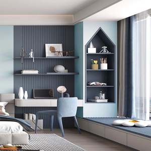 Escritorio de Computadora de Madera de Lujo con Ventana y Librero, Cómoda para Dormitorio - Product Image 6