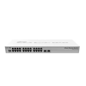 เราเตอร์สวิตช์ MikroTik CRS326-24G-2S+RM รุ่นขายดีที่สุด 24 พอร์ต Gigabit Ethernet Cloud Router พร้อมพอร์ต SFP+ 2 พอร์ต รองรับ Wi-Fi แบบ Dual-Band 2.4G สำหรับองค์กร - Product Image 1
