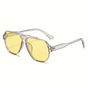Gafas de Sol Transparentes de Gran Tamaño con Logotipo Personalizado, Modelo 2022, Protección UV400, Montura Grande, Estilo Piloto para Mujer - Product Image 3