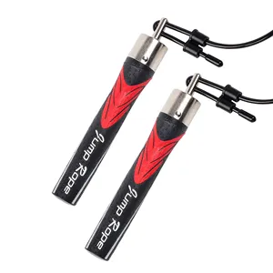 Heavy Jump Rope Factory Wholesale Long Handle PU Leather Anti-wear Steel Cable Rope Skipping