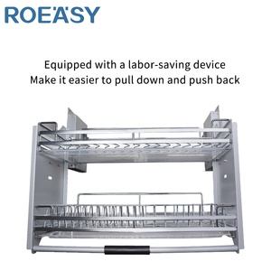 Roeasy tủ bếp hai lớp Tủ kéo ra Giỏ dây Tủ thiết kế nhà bếp hiện đại - Product Image 5