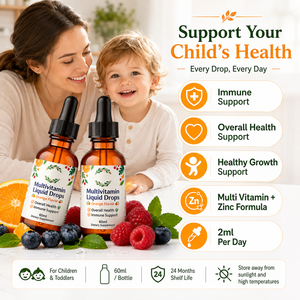 Bioby OEM Etichetta Privata Gocce Liquide Multivitaminiche con Vitamine A, C, D, E, B6, B12 e Zinco per il Supporto Immunitario e la Salute Generale di Bambini e Ragazzi - Product Image 3