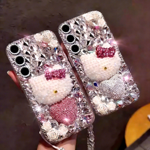 <span class=keywords><strong>เคส</strong></span>โทรศัพท์ลายแมวประดับเพชรหรูหรา สำหรับ <span class=keywords><strong>Samsung</strong></span> S26 Ultra S25 FE A56 A36 A16 5G, ฝาหลังลายการ์ตูนน่ารัก ประดับคริสตัลวิบวับ - Product Image 6