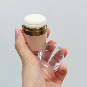 Vente en gros de pots en plastique vides de 8 g pour cosmétiques, poudre pour la ligne des cheveux, poudre libre, avec une houppette - Product Image 1