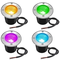 Jpungsun Landschaftsgarten Led-Bodenleuchte Outdoor IP67 12 V 24 V 3 W RGB Untergrundlicht