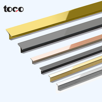 Toco – profilé en T décoratif en acier inoxydable, incrustations en laiton, carreaux de sol, carreaux décoratifs de chine