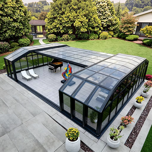 Puertas y Ventanas Plegables Móviles Modernas para Terraza Exterior, Sala de Sol Eléctrica Inteligente Telescópica para Villa, Jardín, Residencia, Hotel - Product Image 5