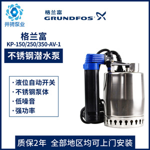 ปั๊มจุ่มใต้น้ำสแตนเลส Grundfos KP250-AV-1 ระยะส่ง 9 เมตร อัตราการไหล 11 ลิตร/ชม. สำหรับระบายน้ำเสีย - Product Image 3