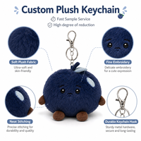 Llaveros de Peluche Personalizables de Alta Calidad con Relleno de Algodón PP, Certificación CE EN71, Diseño Unisex con Logotipo Personalizado