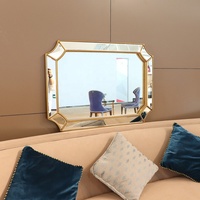 Grand Miroir Mural Décoratif Rond Design Soleil en 3D pour Salon