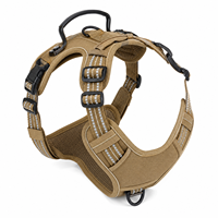 Harnais tactique pour grands chiens, robuste, anti-traction, gilet militaire K9 pour chien de travail avec poignée, anti-évasion, respirant, tailles S à XL