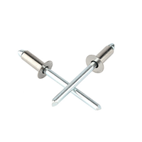 Mandrin de traction en acier inoxydable, classe 10 11 A2-70 A4 AISI Break, tête fraisée CSK, extrémité ouverte, Rivet aveugle DIN 7337