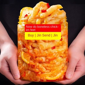 Vente <span class=keywords><strong>en</strong></span> gros de collations désossées avec pieds de poulet au citron et saveur de chili mariné, collation épicée prête à manger à la volaille style Sichuan - Product Image 1
