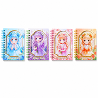 Buku Catatan Spiral Mini Tema Anime Peri Bunga 80GSM 70 Lembar Bergaris 4 Desain Saku Alat Tulis Sekolah Siswa Grosir
