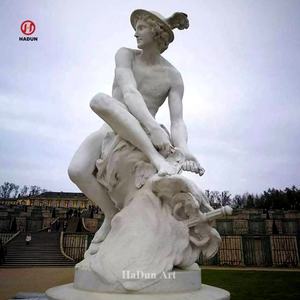 Figuras griegas clásicas Esculturas de mármol de Hércules y <span class=keywords><strong>Antaeus</strong></span> para jardín - Product Image 4