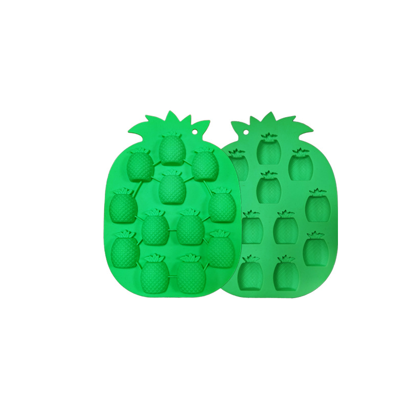 12-piece pineapple ice tray green