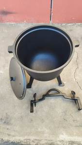 Olla de Hierro Fundido Polaca para Caza, Olla de Tres Patas, Caldero, Horno Holandés, Kazan de <span class=keywords><strong>8</strong></span> L, Olla de Hierro Fundido para Plov Uzbeko - Product Image 2