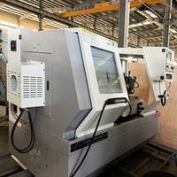 Mesin Bubut CNC CK6136 China Flat Bed 380v 8 Station Hydraulic Chuck Electric Turret untuk Logam