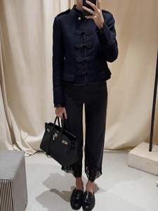 Elegante Cappotto da <span class=keywords><strong>Donna</strong></span> a Maniche Lunghe, Giacca <span class=keywords><strong>Vintage</strong></span> con Colletto Alto e Chiusura Monopetto, Giacca Corta Elegante da <span class=keywords><strong>Donna</strong></span> - Product Image 6