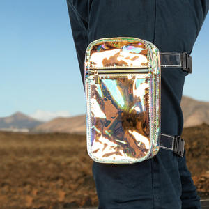 Sac de jambe holographique laser PU pour extérieur, sac de téléphone pour fête, sac de cuisse - Product Image 6