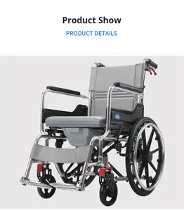 Fauteuil roulant de voyage pliable et léger en aluminium de fibre de carbone avec la poignée de bagage pour l'usage d'avion - Product Image 5