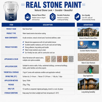 Peinture à texture pierre pour façade de bâtiment, à base d'eau, effet pierre naturelle, revêtement imperméable durable, fourniture directe d'usine OEM