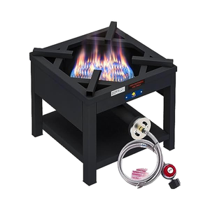 Cocina <span class=keywords><strong>de</strong></span> <span class=keywords><strong>Propano</strong></span> para Exteriores <span class=keywords><strong>de</strong></span> Hierro Fundido <span class=keywords><strong>de</strong></span> 45 cm, Resistente, <span class=keywords><strong>de</strong></span> Alta Presión, Cuadrada, Ideal para Cocinar Pavo y Comidas al Aire Libre - Product Image 3