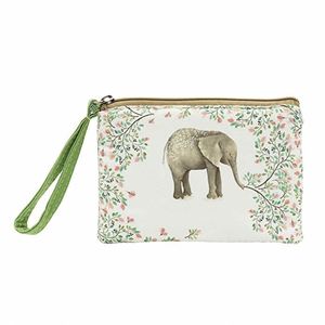 Custom Printed Canvas Cosmetic Handbag Coin Purse Cosmetic Makeup Bag Cell Phone Purse Pouch With <b>Wrist</b> <b>Strap</b> Bag Handbag - Product Image 1