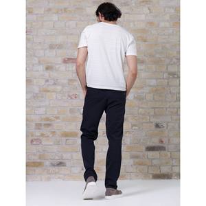 Men Fashion Straight <b>Chino</b> Trousers Dark Blue Casual <b>Elastic</b> <b>Waist</b> Fall Winter - Product Image 2