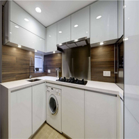 Armoires de cuisine PRIMA élégantes en MDF sur mesure avec finition laquée durable pour villas modernes